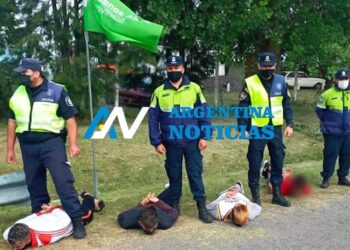 Brandsen: El departamento vial de Samborombón detuvo a cuatro jóvenes que viajaban armados por la Ruta 2