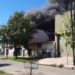 Tres de Febrero: Impresionante incendio en una fábrica de pintura de Loma Hermosa