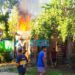 Video: Increíble incendio en una casa en Pontevedra