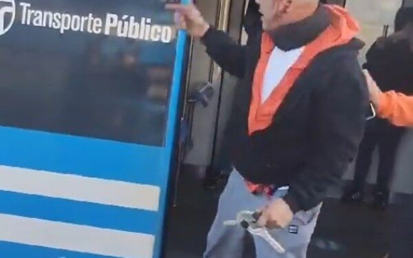 Tren Sarmiento : Pelea , palazos , gomeras .