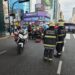 PALERMO : SE TIRARON DEL PUENTE A LA AVENIDA SANTA FE .