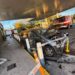 SAN FERNANDO : PERDIO EN CONTOL  DE SU AUTO INGRESO A UNA ESTACION DE SERVICIO , MATO A UNA MUJER .