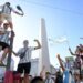 Disturbios en el Obelisco: enfrentamientos durante los festejos por la clasificación de Argentina al Mundial 2026.