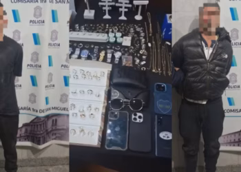 Asaltaron una joyería en San Miguel y fueron detenidos mientras se repartían el botín