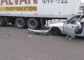 Tres personas heridas tras un choque entre un auto y un camión en la Ruta 8